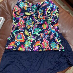 Anne Cole Multicolor Paisley Two Piece Swimsuit